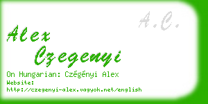 alex czegenyi business card