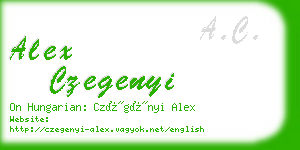 alex czegenyi business card